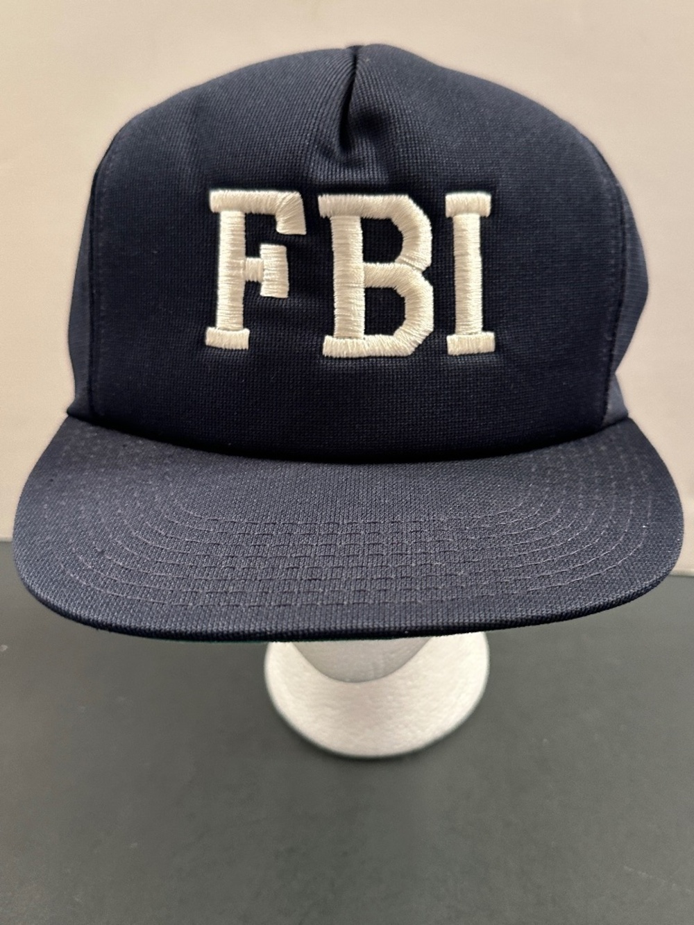 Vintage FBI Snapback Hat USA Made M&B Headwear Navy Cap Law Enforcement 90s